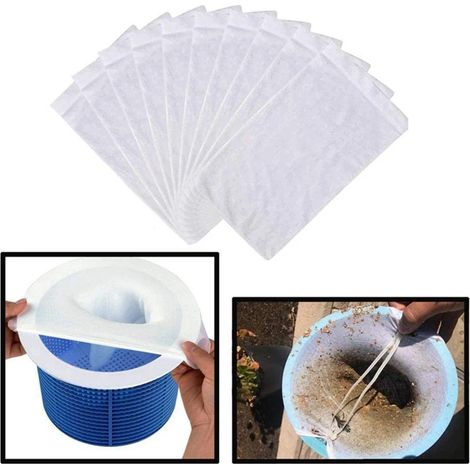 Lot de 20 chaussettes filtrantes pour piscine, protection contre les débris, mousse anti-poussière et anti-saletés, matériau en nylon élastique durable. (1/5)