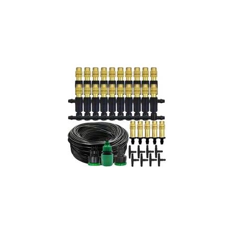 Générique Brumisateur , Tuyau Brumisateur Exterieur,Kit Brumisateur , Kit De Tuyau Brumisateur par Brume pour Jardin Parasols avec Filtre à Eau,Buses De Brume 30m (1/3)