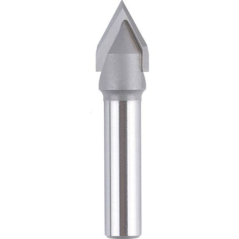 2 Schneiden 60 Grad V - Schnittdurchmesser: 12 mm - Schaft: 8 mm - CNC-Fräser - Schaftfräser für Adern, Fasen und V-Nuten.