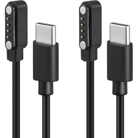 Lot De 2 Câbles Usb C Magnétiques - Enregistreur Vocal Plaud Note Ai - Câble De 2 Ft - Accessoire De Recharge Facile Et De Sauvega (1/5)