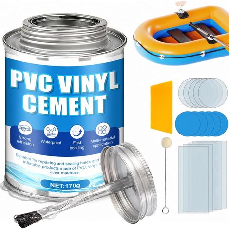 Colle PVC Piscine, Comprend 15 Écussons, 170 g, Transparents (1/5)