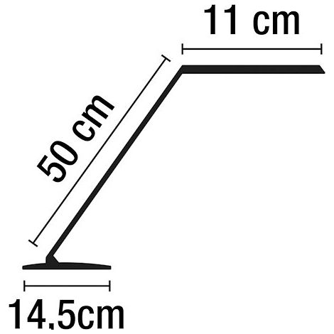 Lampe Led 2 intensités d'éclairage noir (1/4)