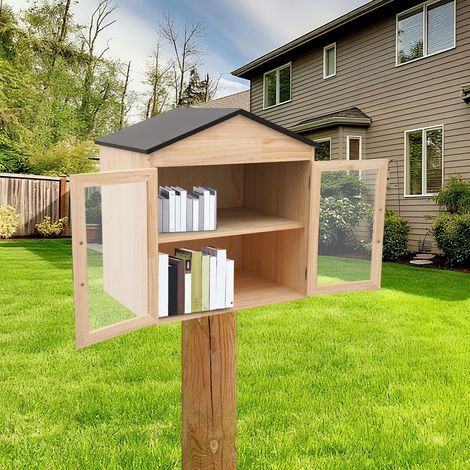 Zwei Etagen oben und unten 4 Doppel-geöffnete Holz-Schrank, Multifunktions-Kreativ-Schrank, mit transparenter Tür, 51 36,3 55,5 cm (1/5)