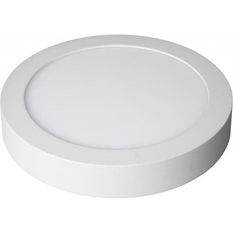 Jandei Downlight LED rond 18W, montage en surface, lumière blanche froide 6000K, aluminium, anneau blanc mat (1/5)