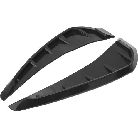 Cache latéral d'aile universel en PU noir brillant, protection pare-chocs voiture, décoration extérieure auto, 2 pièces (1/5)