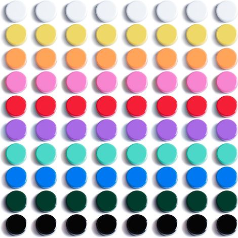 Aimant Frigo Aimant Puissant Aimants Tableau Magnétique, Magnet Frigo Aimant Plat Petit Aimant Tableau Blanc, Mini Aimant Rond Colorés Magnets, pour Tableau Magnetique Frigo (80Pcs 10 Couleurs) (1/5)