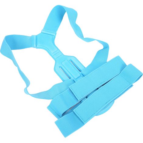 Correcteur de posture, ceinture lombaire, soutien de la clavicule, redresseur de dos bleu réglable pour enfants (M) (1/5)