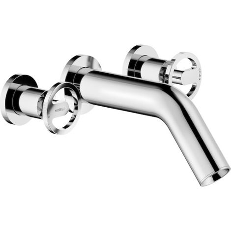 3-Loch-Waschtisch-Wandbatterie für den Außenbereich. Nobili SOLE Serie SO130298/ECR Verchromt - Messing (1/2)