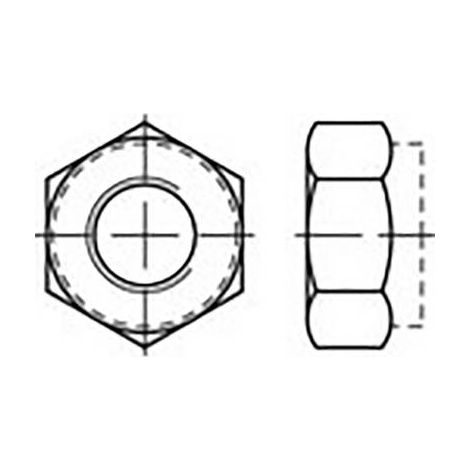 TOOLCRAFT TO-6864666 DADI ESAGONALI M3 DIN 985 ACCIAIO INOX V2A A2 100 PZ.