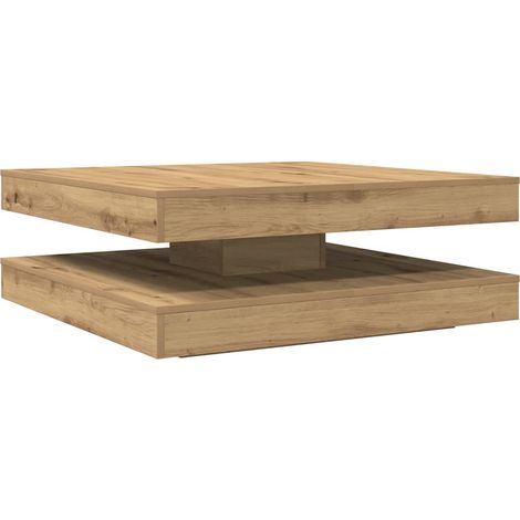 Maison Exclusive - Table basse rotative à 360 degrés chêne artisanal 90x90x34,5 cm