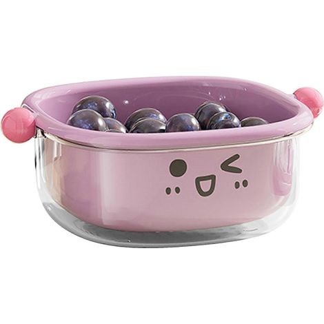Passoire décorative pour le salon avec couvercle, égouttoir multifonctionnel, indispensable pour la maison, plateau à collations confortable pour le salon, violet (1/5)
