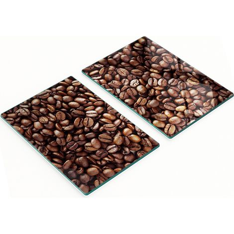 Taglieri da cucina in vetro con grafica a chicchi di caffè, 2x40x52 cm (1/5)