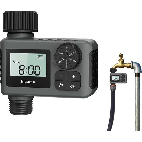 Minuterie d'arrosage automatique – Système intelligent – Programmateur jardin – Écran LCD – Indice IPX5 (1/5)