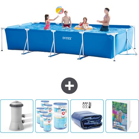 Intex Piscine Tubulaire Rectangulaire - 450x220x84 cm - 5-pièces  SCB118 (1/5)