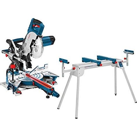 Sega a pannelli Bosch Professional GCM 8 SJL con banco da lavoro GTA 2600 in scatola (1/5)
