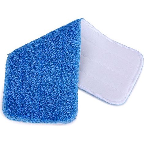 blue broom head with a small piece of braided fabric and a flat broom fabric cover. (1/5)