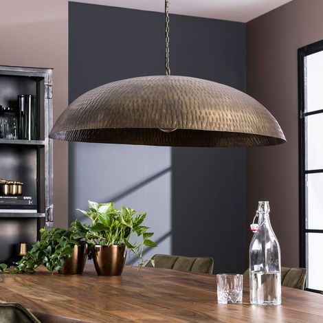Suspension ronde 90x150 cm en métal bronze antique