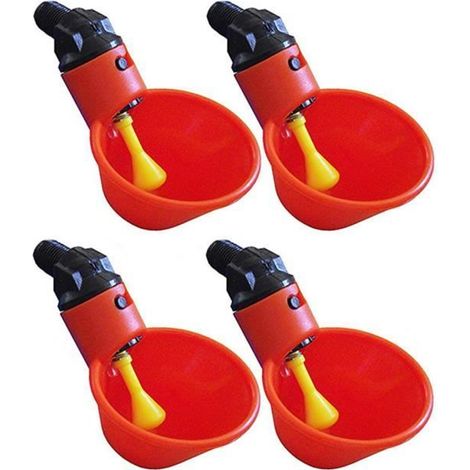 4 tasses d\'eau potable de volaille PC - Abreuvoir automatique en plastique de poule de poulet - Return 168-Ywey (1/4)