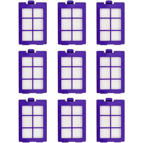 Pack of 9 replacement HEPA filters for Eufy RoboVac X8, X8 Hybrid vacuum cleaner, robot accessories. (1/5)