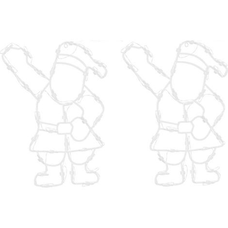 Luci di Natale Babbo Natale 2 pz 35 LED Bianco Caldo vidaXL (1/5)