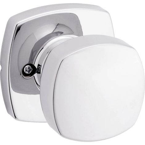 Bouton de porte factice, poignée simple face pour placards, portes doubles françaises et garde-manger, chrome poli, poignée de porte intérieure non tournante (1/5)