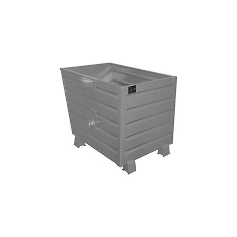 Volquete apilable capacidad 0,7 m³ gris ratón RAL 7005