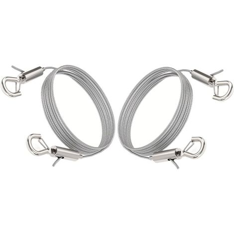 Lot de 2 crochets suspension en acier inoxydable, réglables et (1/5)