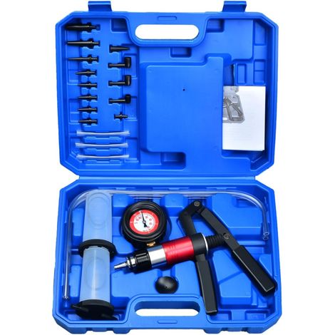 Bomba de vacío manual para purgar frenos, kit de prueba de presión de 40 PSI con adaptadores, herramienta de diagnóstico para líquido de frenos de automóviles, motocicletas y camiones. (1/5)