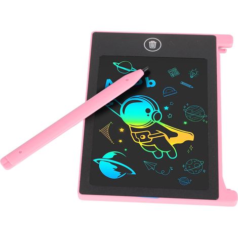Mini tablette d'écriture LCD étanche 4,4 pouces, effaçable et réutilisable, pour enfants de 3 à 6 ans, rose