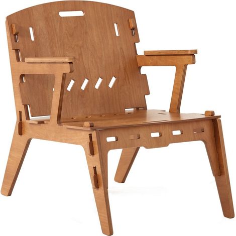 SoBuy HFST02-BRFauteuil Design Salon Ergonomique Chaise Fauteuil de Salon Confortable Fauteuil de Bureau, Hauteur d'assise 35cm, Structure Assemblée en Tenons et Mortaises