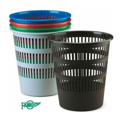 Faibo Polypropylen-Kunststoffabfallbehälter 12 l Gitter 295x275 mm sortiert 307 -10u- Serie