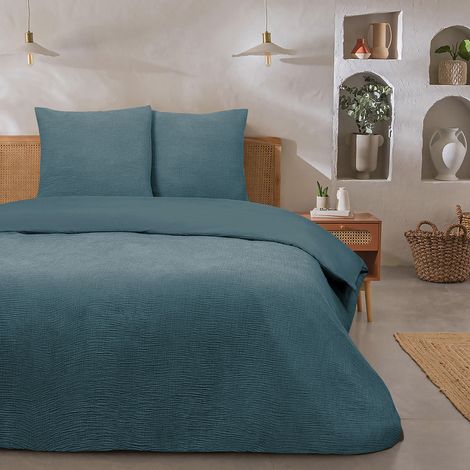 Parure de lit double en gaze de coton 240x220cm