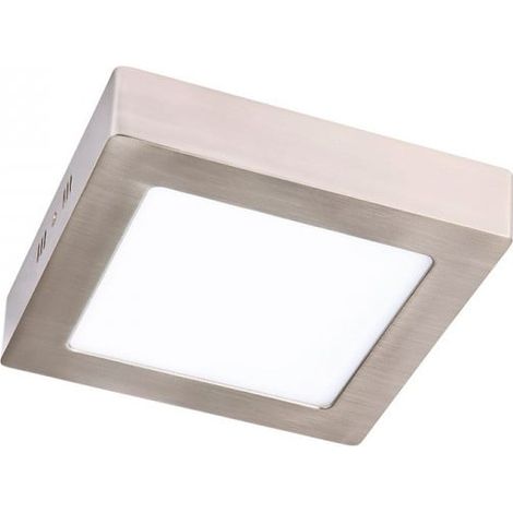 IluminaShop - Plafon LED Cuadrado de Techo Niquel 12W 1200LM IP44 CCT  3000+4000+5500