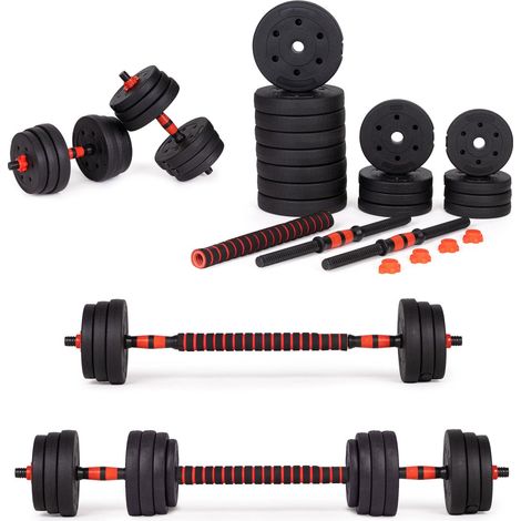 Verstellbare hanteln 2x 15kg langhantelset 30kg stange