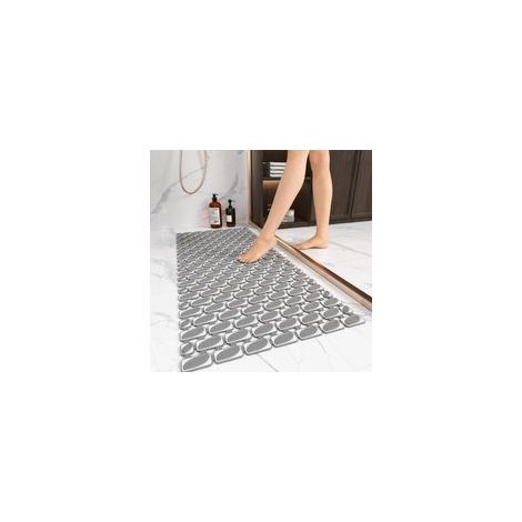Grand tapis de douche antidérapant et anti moisissure pour personnes âgées 90 x 40 cm Tapis de douche antidérapant pour douche intérieure