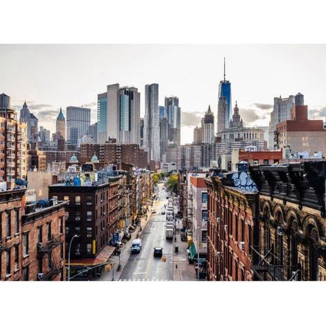Papier peint panoramique new york moderne en journée Tapisserie panoramique chambre ado et chambre adulte Papier peint panoramique taupe paysage (1/4)