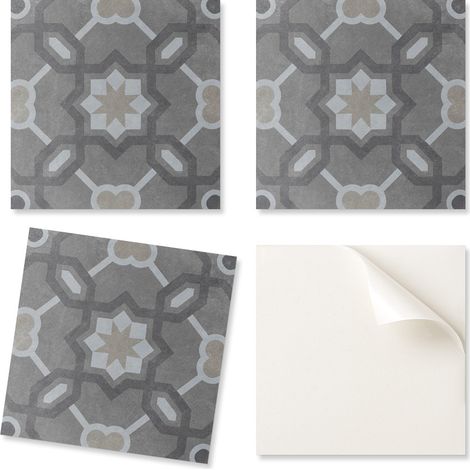 Baldosas de vinilo autoadhesivas con estampado geom茅trico para sal贸n, 9x30x30 cm.
