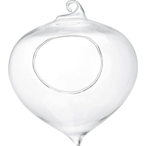 Vaso per piante grasse, vaso in vetro sospeso, decorazione da giardino -Crezuo