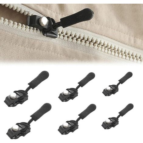 3 pièces Kit réparation fermeture éclair, fixateur instantané, rallonge et fixation, pour vêtements et sacs (1/5)