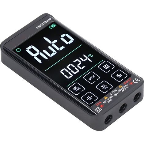 Multimètre numérique écran tactile LED Testeur de tension AC DC Voltmètre Ohmmètre Capacimètre Outil de mesure (1/5)