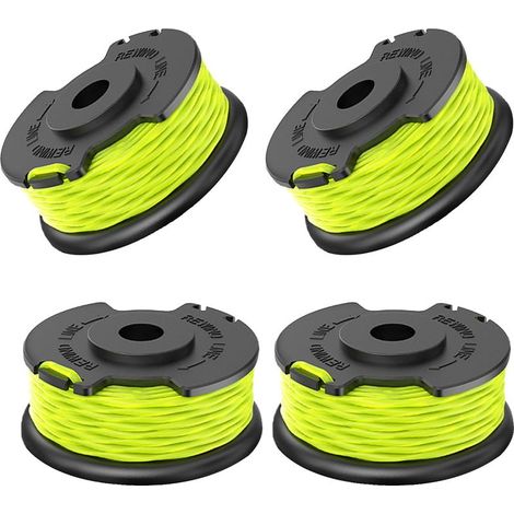 4 Spulen Trimmerfaden, kompatibel mit Ryobi RAC143, Ersatzspulen passend für Ryobi RLT36B33 & RY36LT3A-0, Ø2mm 6,1m (4 Spulen) (1/5)