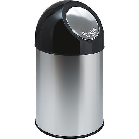 FRANKEL kaiserkraft, Poubelle à poussoir, acier, capacité 30 l (1/3)