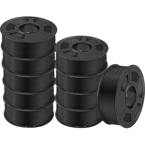 Filamento per stampante 3D, prestazioni ad alta velocità, senza bolle, PLA opaco 10 nero (1/2)