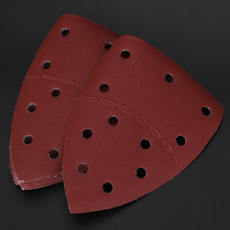 60 feuilles de papier de verre « souris », feuilles individuelles, 140 x 140 x 100 mm, 11 trous, grain 240 (1/5)