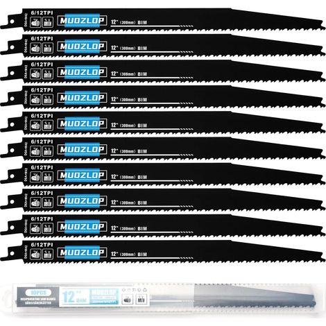 Säbelsägeblätter Holz Set TPI Pack 6 12TPI 300mm 10 (1/5)