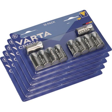 50x CR123A Varta Batterie Lithium 3V Photo Blister (1/5)