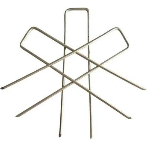 Confezione da 100 ancoraggi a terra in acciaio zincato a caldo per erba artificiale, picchetti a U, picchetti di fissaggio per copertura del terreno e prato, ancoraggi esterni per il terreno (1/5)