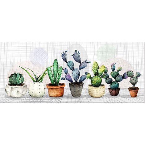 Lupia - Quadro moderno Canvas Prime BOTANY SHABBY 38x90 cm, Stampa su Tela tema artistico con piante, Telaio in Fibra di Legno, per soggiorno capezzale camera da letto, ufficio