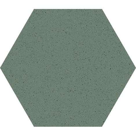 Carrelage sol / mur hexagonal effet terrazzo grand format bleu vert 51,9x59,9 cm MICRA Hexagono Indigo (vendu par boite de 0,93m2) (1/3)