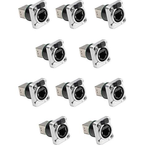 Lot de 10 connecteurs Ethernet RJ45 NE8FDP pour châssis, étanches IP65, couleur C (1/5)
